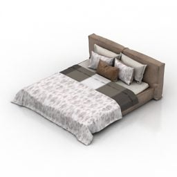 3д модель двуспальной кровати Бональдо