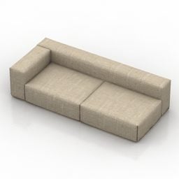 Mẫu Sofa Da Góc 3d