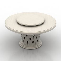 टेबल स्टूल नक्काशीदार पैर 3डी मॉडल