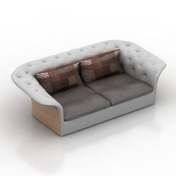 单人沙发钢腿3d模型