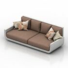 Curved Edge Sofa Tuliss With Pillows