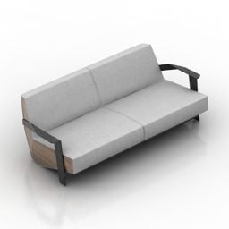 Sofa Bench Moroso Two Seats 3d model