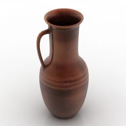 Porcelánová váza s uchem 3D model