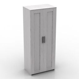 Hvidt garderobeskab Ikea 3d model