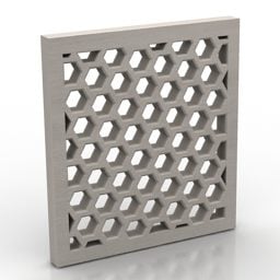 3д модель шаблона отверстий в бетонном каркасе модуля