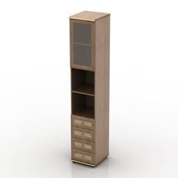 Elegant Tv Locker Wooden Top 3d model