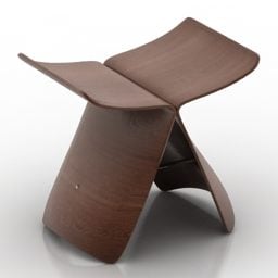 Blue Office Chair Staff Furniture 3d model