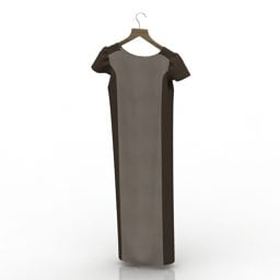 Conjunto de moda vestido marrom Modelo 3D