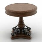 Starožitný kulatý dřevěný stůl