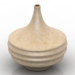Ceramic Vase Decoration White Color 3d model
