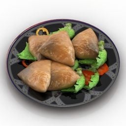 Блюдо Салат Овочевий 3d модель