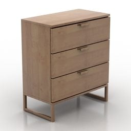 3д модель минималистичного шкафчика Ikea Tresil