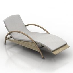 3д модель кресла-реклайнера для гостиной с тонкой обивкой