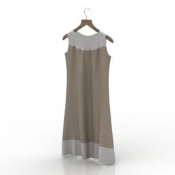 Braunes weißes Kleid Mode 3D-Modell