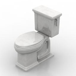 White Lavatory Kohler Toilet 3d model