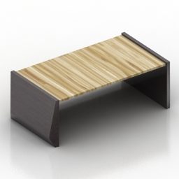 Glass Square Coffee Table Steel Leg 3d model