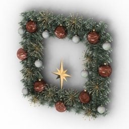Model 3d Hiasan Krismas Wreath