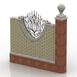 Gate Fence Segment 3d-modell