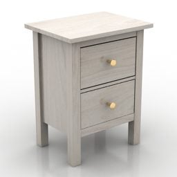 Mesa de cabeceira branca Ikea estilo clássico Modelo 3D