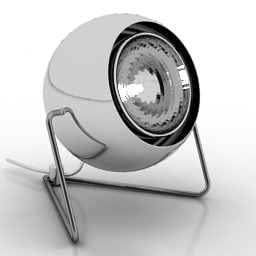 דגם 3d מנורת רצפה נמוכה כדור גוון