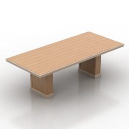 Low Wood Table Carved Leg 3d model