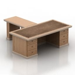 Corner Office Table 3d model