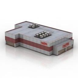 Byggnadsmarknadsarkitektur Bygga 3d-modell