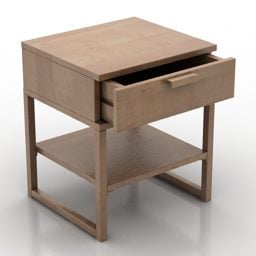 Minimalistyczna szafka nocna Ikea Model 3D