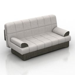 Three Seaters Sofa Textile 3d model