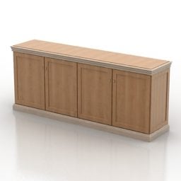 Low Wall Locker Cabinet 3d model