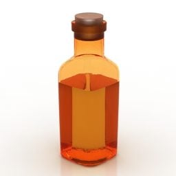 Modello 3d del laboratorio di bottiglie