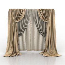Curtain Classic Two Layers 3d-model