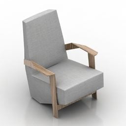3д модель кресла гладкой формы