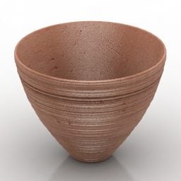 Vase Bowl Terracotta 3d model