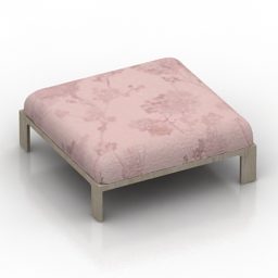 Square Seat Low Style 3d model