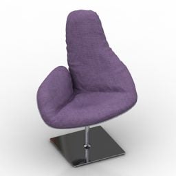 Art Armchair Purple Fabric 3d model