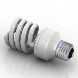 Model 3D Lampu Led Energi Lampu