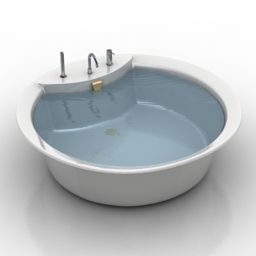 Modello 3d della vasca da bagno rotonda Hoesch