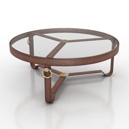 3д модель антикварного стола с деревянной отделкой