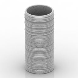 Modello 3d modello grezzo del cilindro del vaso