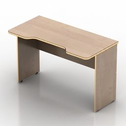Wooden Mdf Work Table 3d model