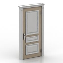 מסגרת דלת צבוע לבן דגם תלת מימד