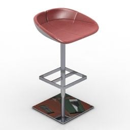 Καρέκλα Μπαρ Δερμάτινο Τοπ 3d μοντέλο