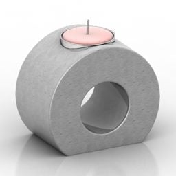 Candlestick With Circle Holder 3d model