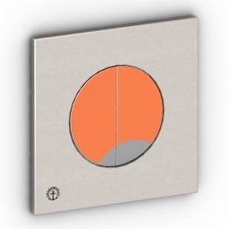 3d модель електричного вимикача круглої кнопки