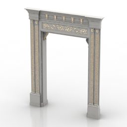 Bâtiment de portail classique modèle 3D