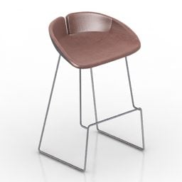 Bar Chair With Thin Leg 3d model