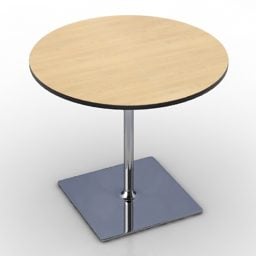 Table Round Top Square Leg 3d model
