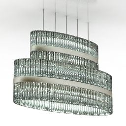 Luster Ceiling Lamp Ellipse Shade 3d model