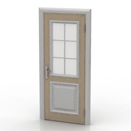 Door Glass Window Inside 3d model